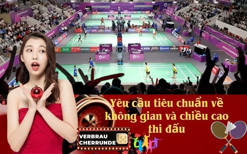 Yêu cầu tiêu chuẩn về không gian và chiều cao thi đấu