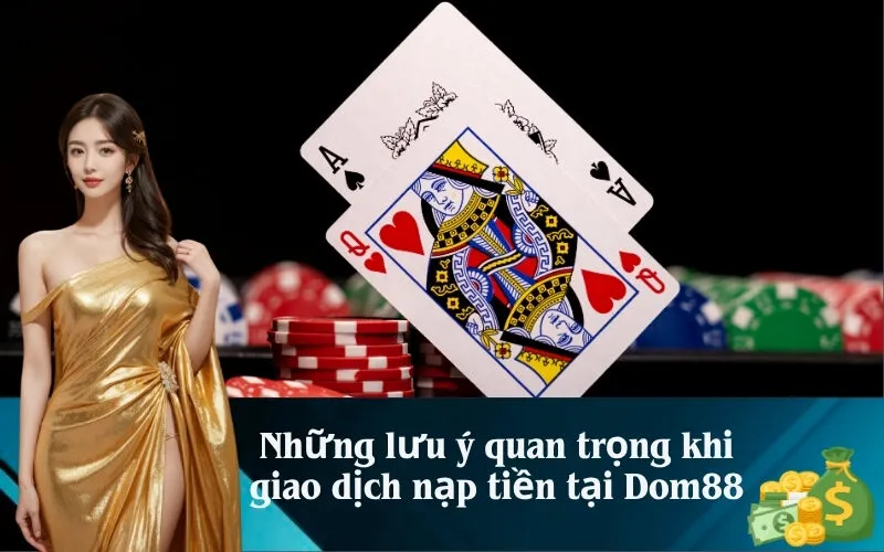 Những lưu ý quan trọng khi giao dịch nạp tiền tại Dom88